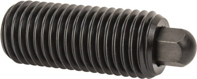 Vlier H66 Threaded Spring Plunger: 1/8, 2-13/32" Thread Length, 1/2" Projection