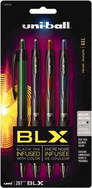 Uni-Ball 1838182 Pack of (4), 0.7mm Retractable Pens