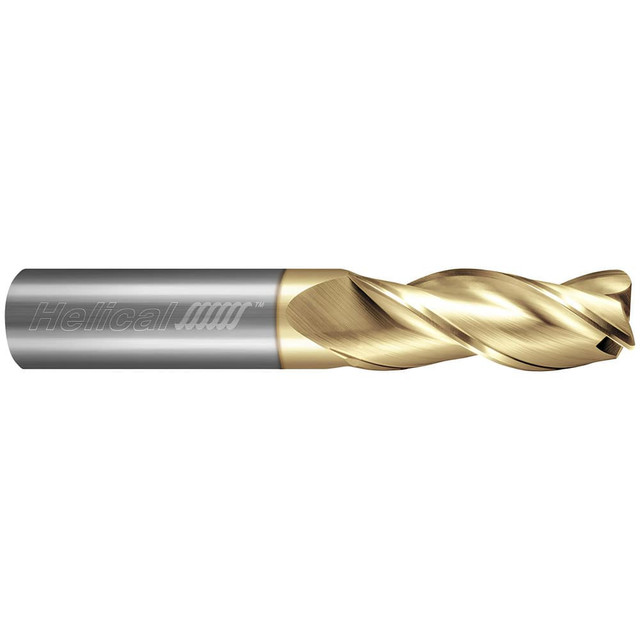 Helical Solutions 59052 Corner Radius End Mill: 1/4" Dia, 1" LOC, 0.01" Radius, 3 Flutes, Solid Carbide