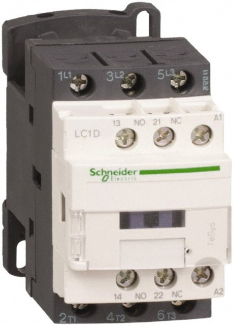 Schneider Electric LC1D25N7 IEC Contactor: 3 Poles, NC & NO