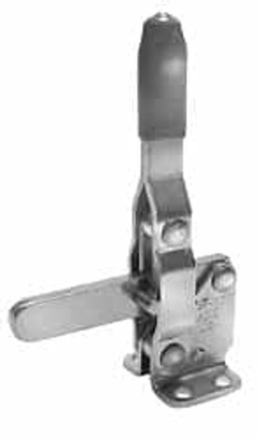 Lapeer VST-375 Manual Hold-Down Toggle Clamp: Vertical, 475 lb Capacity, U-Bar, Flanged Base