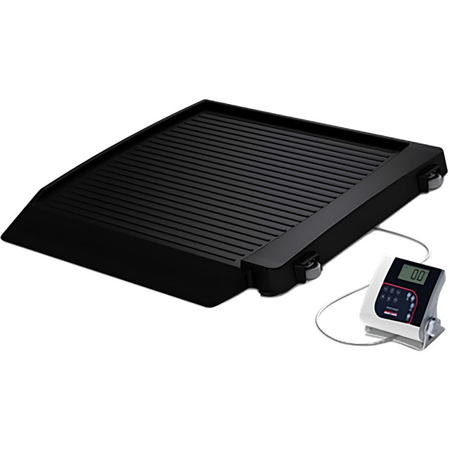 Rice Lake Weighing Systems 141447 Personal & Medical Digital & Beam Scales; Scale Type: Wheelchair Scale ; Display Type: 5-Digit LCD ; Capacity (Lb.): 1000 ; Capacity (Kg): 450 ; Graduation: .2 ; Overall Height (Inch): 45