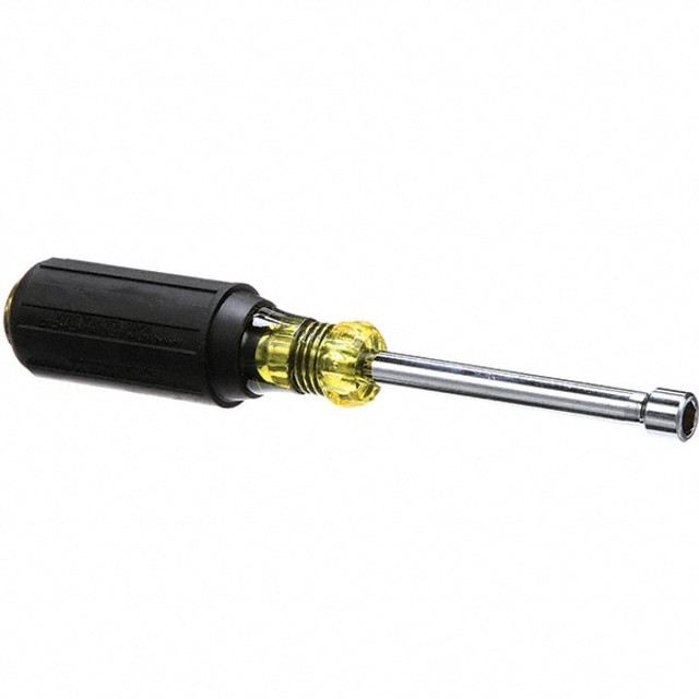 Klein Tools 630-1/4 Nut Driver: 1/4" Drive, Hollow Shaft, Cushion Grip Handle, 6-3/4" OAL