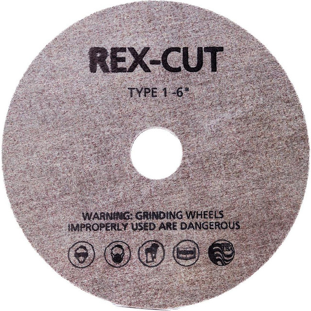 Rex Cut Abrasives 161144 Deburring Wheels; Wheel Diameter (Inch): 6 ; Face Width (Inch): 1/4 ; Center Hole Size (Inch): 1/4 ; Abrasive Material: Aluminum Oxide ; Grade: Medium ; Wheel Type: Type 1