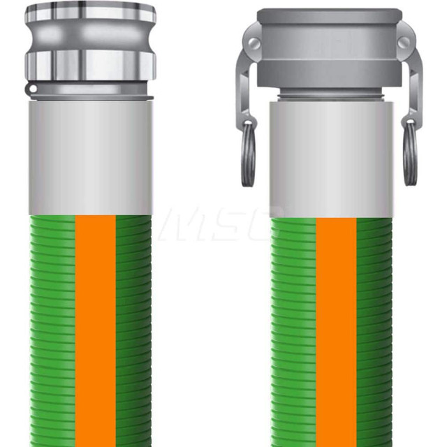 RubberWorx UHMW-1X25-CESS Chemical & Petroleum Hose: 1" ID, 1.52" OD, 25' Long, Male x Female Camlock