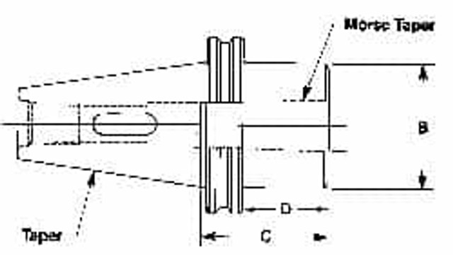 Kennametal 1025987 4MT Inside Taper, CAT40 Outside Taper, CAT to Morse Taper Adapter