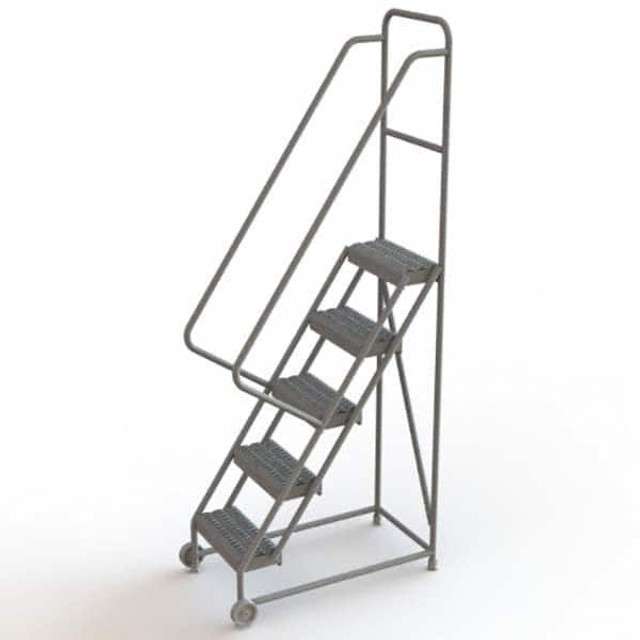 TRI-ARC KDTF105162 Steel Tilt & Roll Rolling Ladder: 5 Step