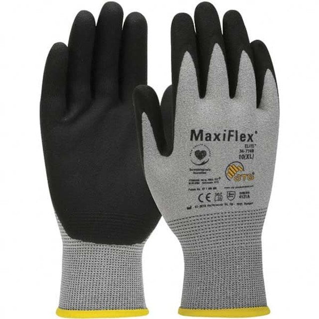 ATG 34-774B/L General Purpose Work Gloves: Large, Nitrile Coated, Nitrile & Nylon