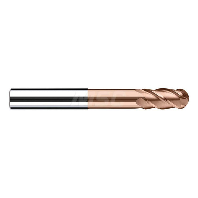 Fraisa H7492140 Ball End Mill: 2.00 mm Dia, 4.00 mm LOC, 4 Flute, Solid Carbide