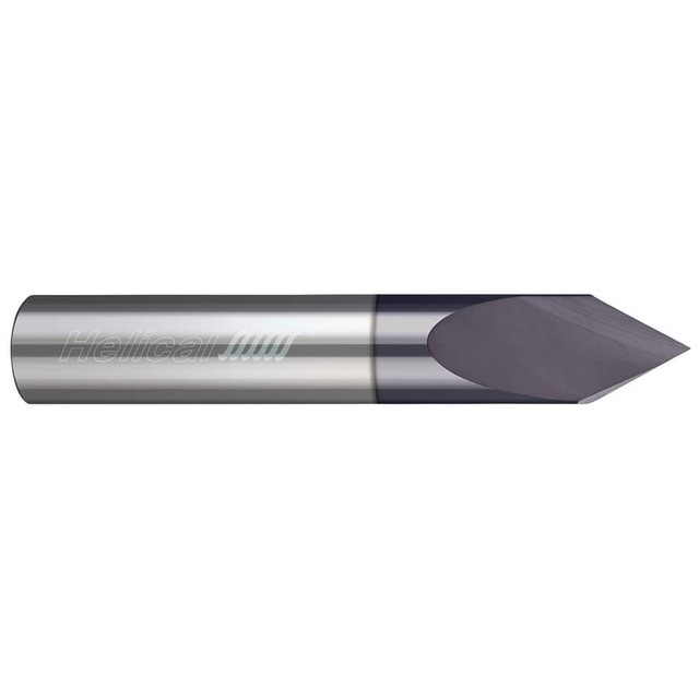 Helical Solutions 06258 Chamfer Mill: 1/4" Dia, 2 Flutes, Solid Carbide