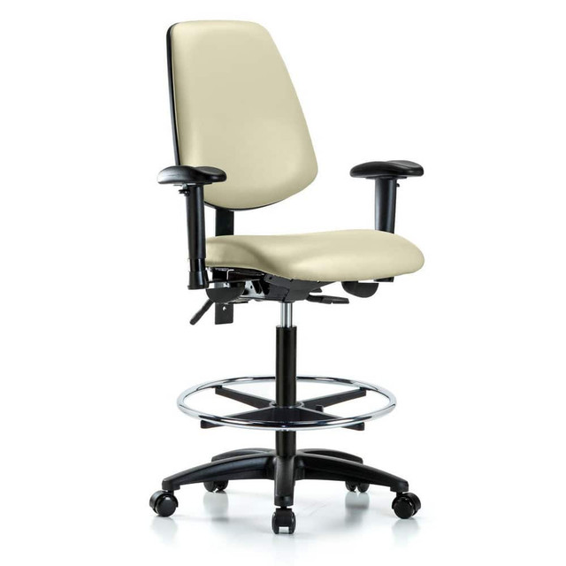 Blue Ridge Ergonomics MSC47213 Task Chair: Vinyl, Adobe White