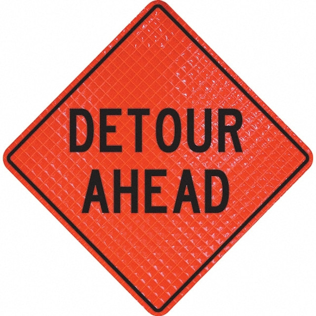 PRO-SAFE 07-800-3030-L Traffic Control Sign: Triangle, "Detour Ahead"