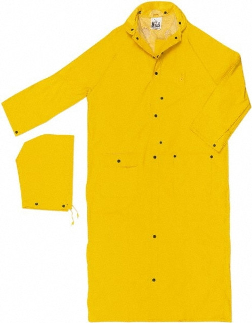 MCR Safety 360CXL Rain Jacket: Size X-Large, Yellow, Nylon & Polyvinylchloride