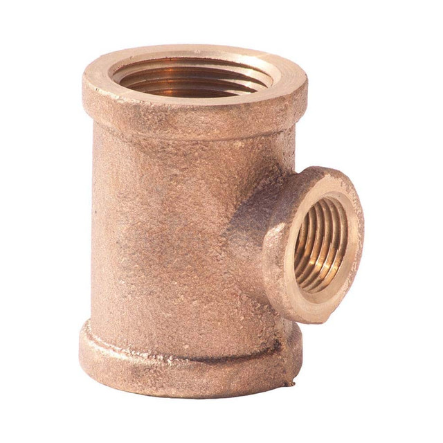 Merit Brass NL106-161608 Brass Pipe Reducer: 1 x 1 x 1/2" Fitting, FNPT x FNPT x FNPT, Class 125, Lead Free