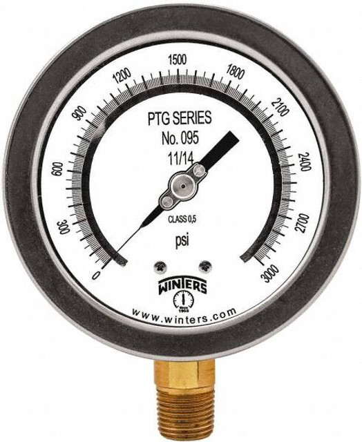 Winters PTG4014-TG4 Pressure Test Gauges & Calibrators; Minimum PSI: 0 ; Diameter (Decimal Inch): 4.00 ; Accuracy (Percentage): 0.50%