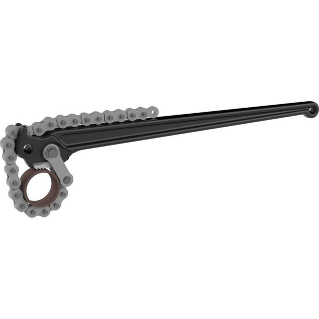Petol C27-100-F Chain & Strap Wrench: 24" Max Pipe, 83" Chain Length