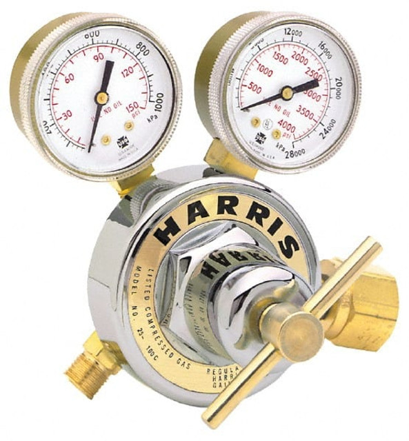 Harris Products 3000510 540 CGA Inlet Connection, Male Fitting, 100 Max psi, Oxygen Welding Regulator