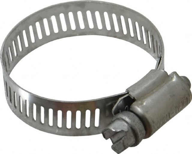IDEAL TRIDON 5720051 Worm Gear Clamp: SAE 20, 3/4 to 1-3/4" Dia, Stainless Steel Band