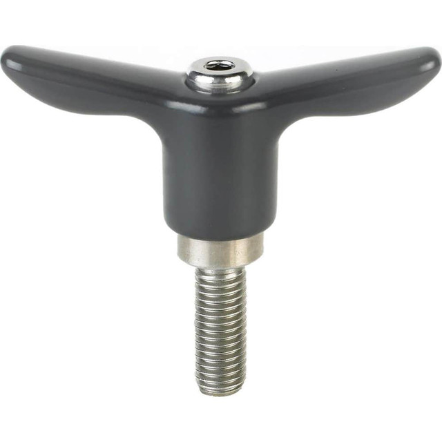 Morton Machine Works TH-427SS Adjustable Clamping Handles; Connection Type: Threaded Stud ; Handle Type: T-Handle ; Mount Type: Threaded Stud ; Handle Length: 92.00 ; Overall Length (mm): 92.00mm ; Handle Material: Stainless Steel