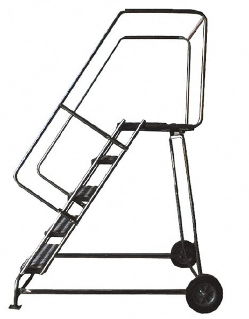 Ballymore ALWB630G Aluminum Wheelbarrow Rolling Ladder: 6 Step