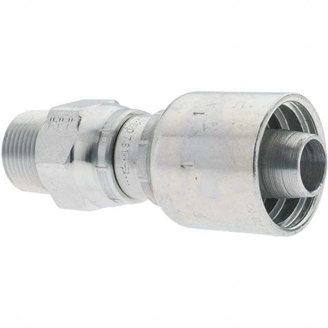 Parker KP81357 Hydraulic Hose Male NPTF Pipe Swivel Fitting: 0.75" ID, 12 mm, 3/4"