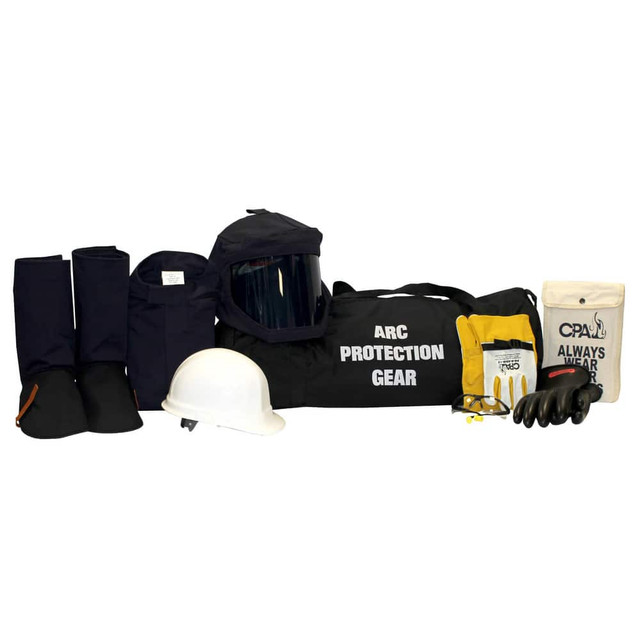 Chicago Protective Apparel AG20-CL-4XL-10. Arc Flash Clothing Kits; Protection Type: Arc Flash ; Garment Type: Coat; Hoods; Leggings ; Maximum Arc Flash Protection (cal/Sq. cm): 20.00 ; Size: 4X-Large ; Glove Type: Electrical Protection Gloves