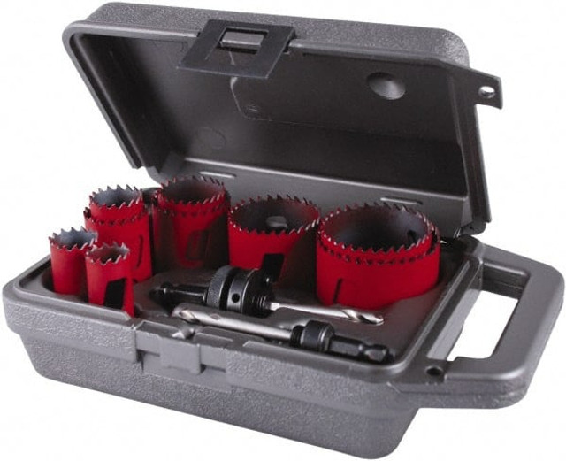 M.K. MORSE 177825 General Purpose Hole Saw Kit: 11 Pc, 3/4 to 2-1/2" Dia