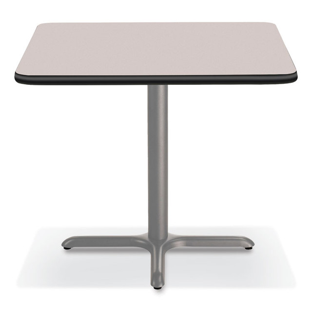 NATIONAL PUBLIC SEATING NPS® CG33636XD1GY Cafe Table, 36w x 36d x 30h, Square Top/X-Base, Gray Nebula Top, Gray Base