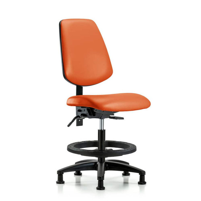 Blue Ridge Ergonomics MSC49552 Task Chair: Vinyl, Orange Kist