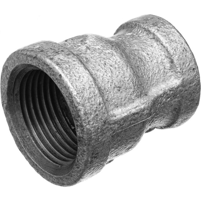 USA Industrials ZUSA-PF-20995 Galvanized Pipe Fittings; Fitting Type: Reducing Coupling ; Fitting Size: 1/2 x 1/8 ; Material: Galvanized Iron ; Fitting Shape: Straight ; Thread Standard: NPT ; Liquid and Gas Pressure Rating (psi): 150