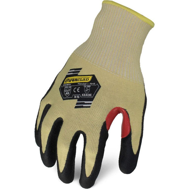 ironCLAD KKC5KV-01-XS Cut-Resistant Gloves: Size X-Small, ANSI Cut A6, ANSI Puncture 3, Foam Nitrile, Series KKC5KV