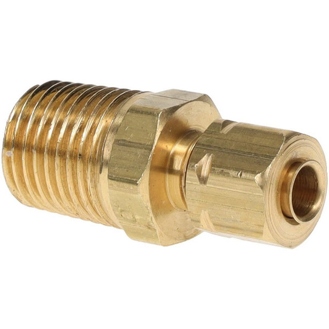 Parker 68CA-3-4 Compression Tube Connector: 1/4-18" Thread, Compression x MNPT