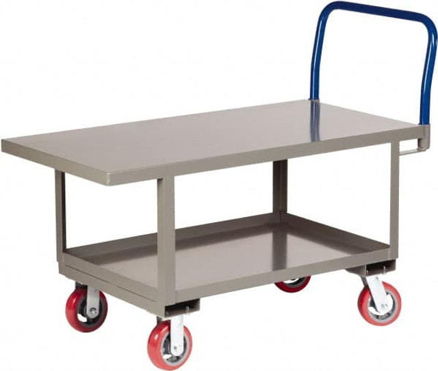 Little Giant. RNB2-3048-6PY Platform Truck: 2,000 lb Capacity, Steel Deck, 48" Long, 26" High