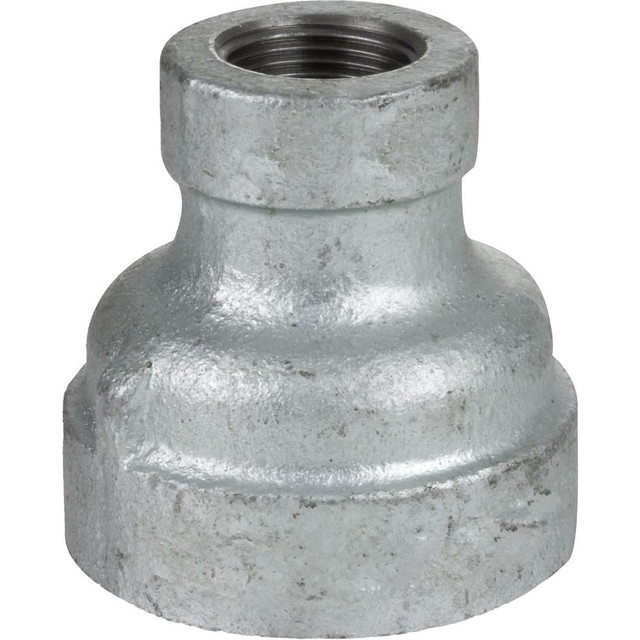 USA Industrials ZUSA-PF-20950 Galvanized Pipe Fittings; Fitting Type: Reducing Coupling ; Fitting Size: 1 x 3/4 ; Material: Galvanized Iron ; Fitting Shape: Straight ; Thread Standard: NPT ; Liquid and Gas Pressure Rating (psi): 300