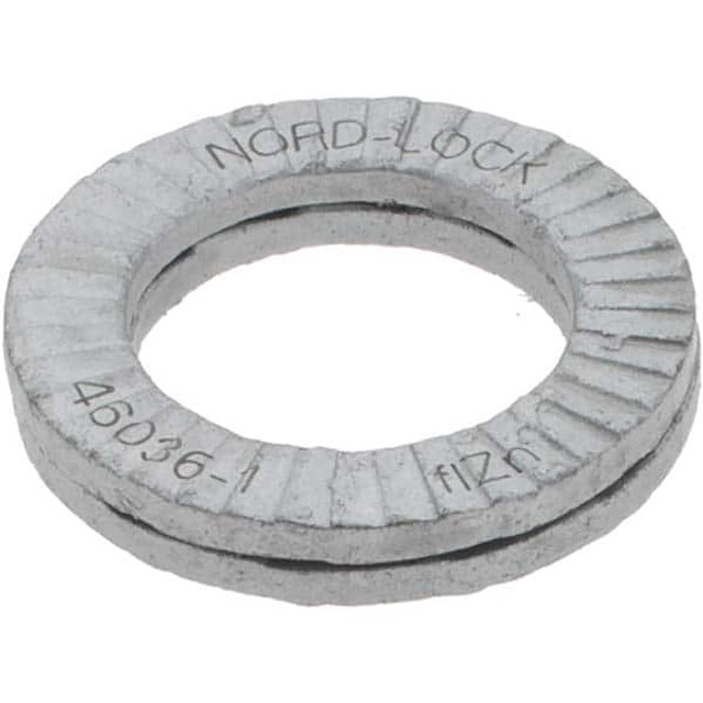 Value Collection MPA98001 Wedge Lock Washer: 0.6535" OD, 0.4291" ID, Grade 2, Zinc-Plated