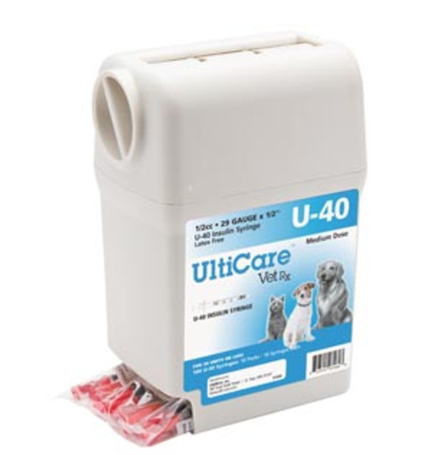 UltiMed, Inc.  07260 UltiGuard U-40 Syringe Dispenser, 29G x ½", 1/2cc, 100/bx