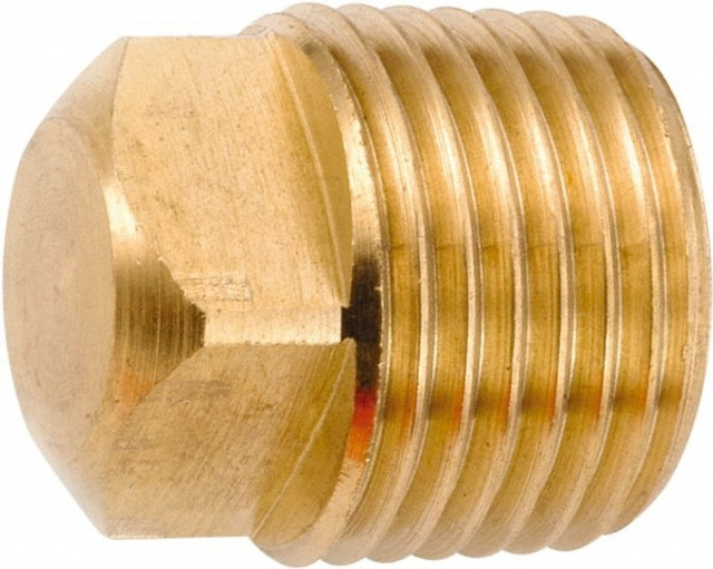 ANDERSON METALS 756109-06 Industrial Pipe Square Head Plug: 3/8-18 Male Thread, MNPT