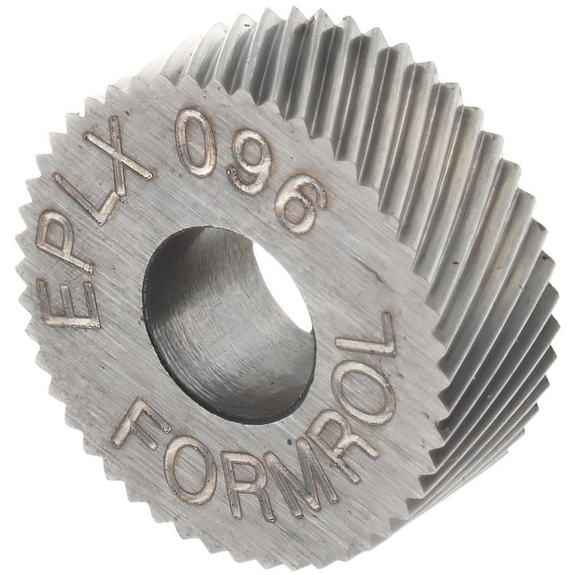 MSC EPLX096 Standard Knurl Wheel: 1/2" Dia, 80 ° Tooth Angle, Diagonal, Cobalt