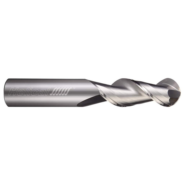 Helical Solutions 17090 Ball End Mill:  0.1875" Dia,  0.3125" LOC,  2 Flute,  Solid Carbide