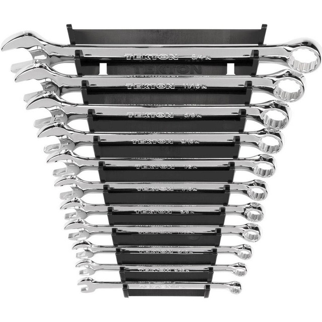Tekton WCB91103 Wrench Sets; Tool Type: Combination Wrench Set ; Set Type: Combination Wrench Set ; System Of Measurement: Inch ; Size Range: 1/2 in - 1 in ; Container Type: Rack ; Wrench Size: Set