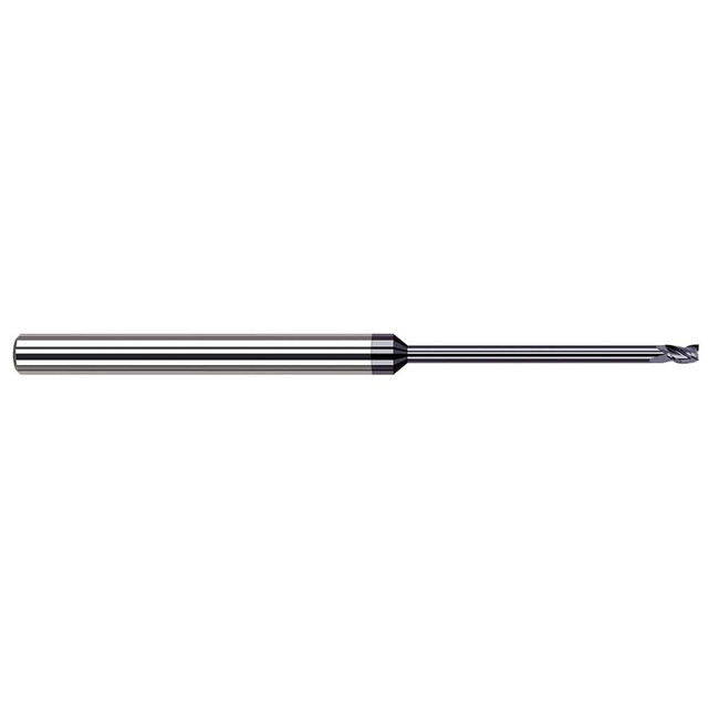 Harvey Tool 48960-C3 Square End Mill: 1/16'' Dia, 3/32'' LOC, 1/8'' Shank Dia, 2-1/2'' OAL, 3 Flutes, Solid Carbide