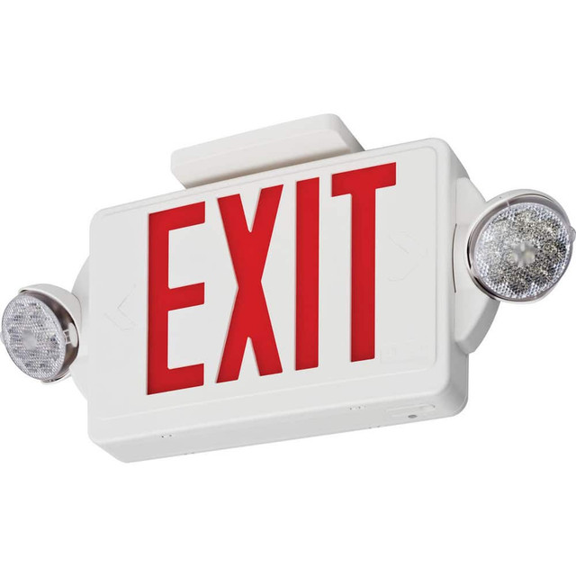 Lithonia Lighting 186HU9 Combination Exit Signs; Mounting Type: Ceiling Mount; Surface Mount; Wall Mount ; Number of Faces: 2 ; Lamp Type: LED ; Number of Heads: 0