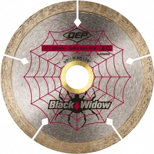 QEP 6-4008BW Wet & Dry Cut Saw Blade: 4" Dia, 5/8" Arbor Hole, 4" Kerf Width