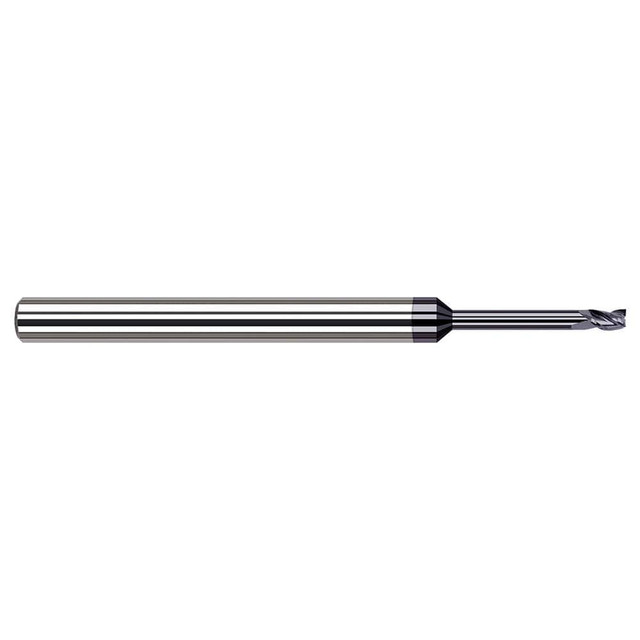 Harvey Tool 34708-C3 Square End Mill: 1/8'' Dia, 3/16'' LOC, 1/8'' Shank Dia, 2-1/2'' OAL, 3 Flutes, Solid Carbide