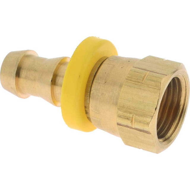 CerroBrass P-307-66 Barbed Push-On Hose Female Connector: 5/8" UNF, Brass, 3/8" Barb