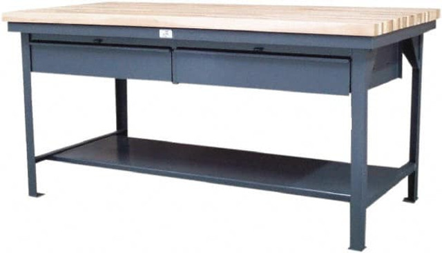 Strong Hold T4830-2DB-UHMW Stationary Work Table: Dark Gray