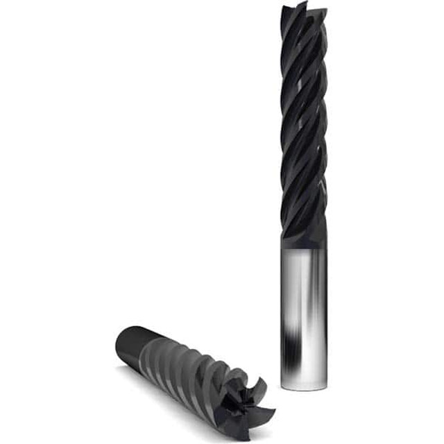 GWS 311852 Square End Mill: 1'' Dia, 1-1/4'' LOC, 1'' Shank Dia, 4'' OAL, 5 Flutes, Solid Carbide