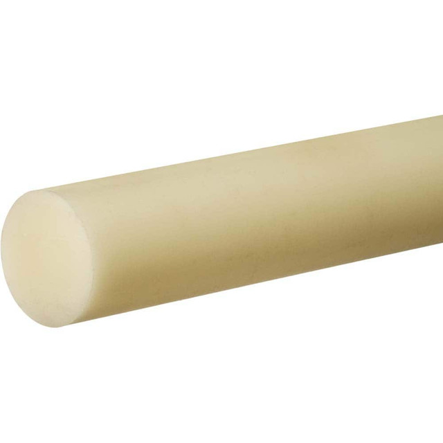 USA Industrials PR-PTFE-GF-46 Plastic Rod: Polytetrafluroethylene, 1' Long, 2-1/2" Dia, Off-White