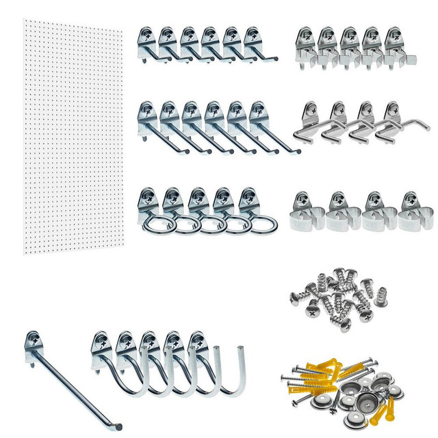 Triton Products DB-36WH-Kit Pegboard Kit: Round Holes, 24" High, 48" Wide, 0.2500" Deep