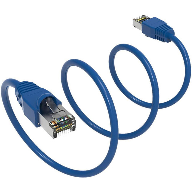 CompuCablePlusUSA MRJ-L6AS-75BL Network & Ethernet Cable; Wire Type: Cat6a ; Wire Size: 26.000 ; Shield Type: Shielded ; Transmission Speed: 550MHz ; Color: Blue ; Overall Length (Feet): 75